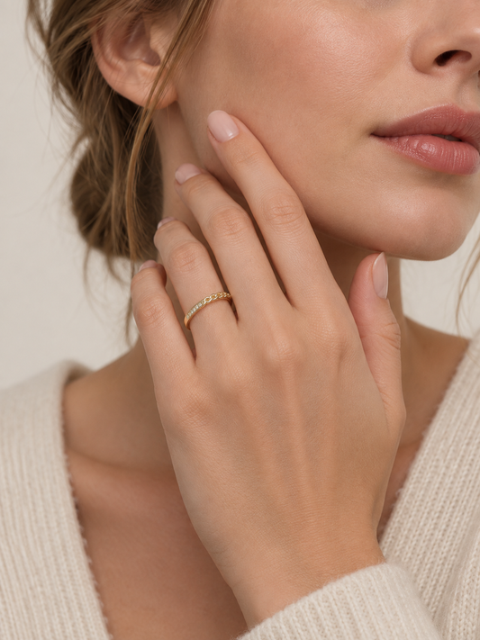 Pavé Link Band Ring