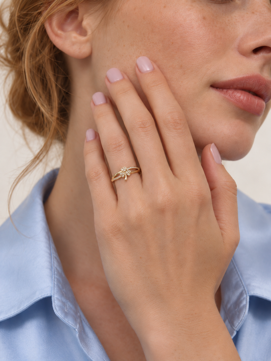 Pavé Clover CZ Ring