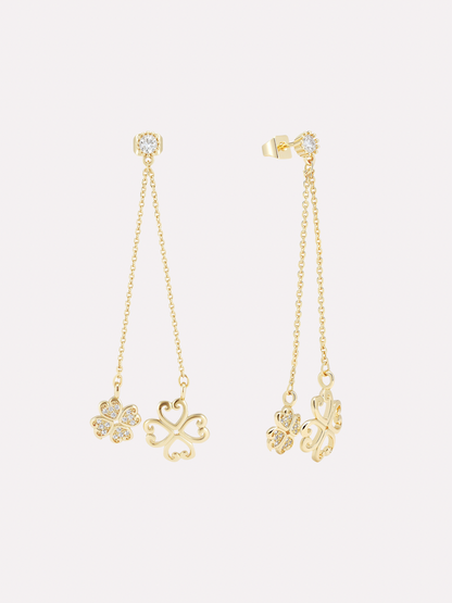 Clover Chain Drop Earrings