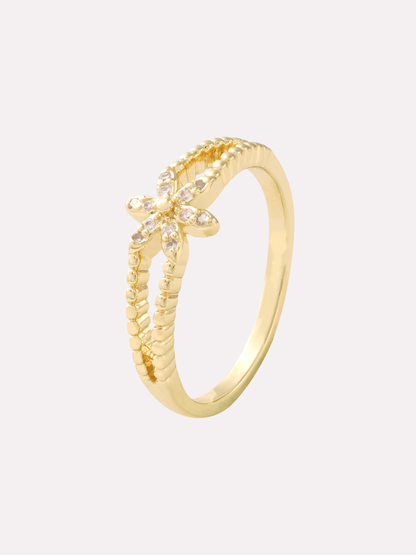 Flower Bypass Ring