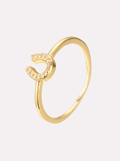 Pavé Horseshoe CZ Ring