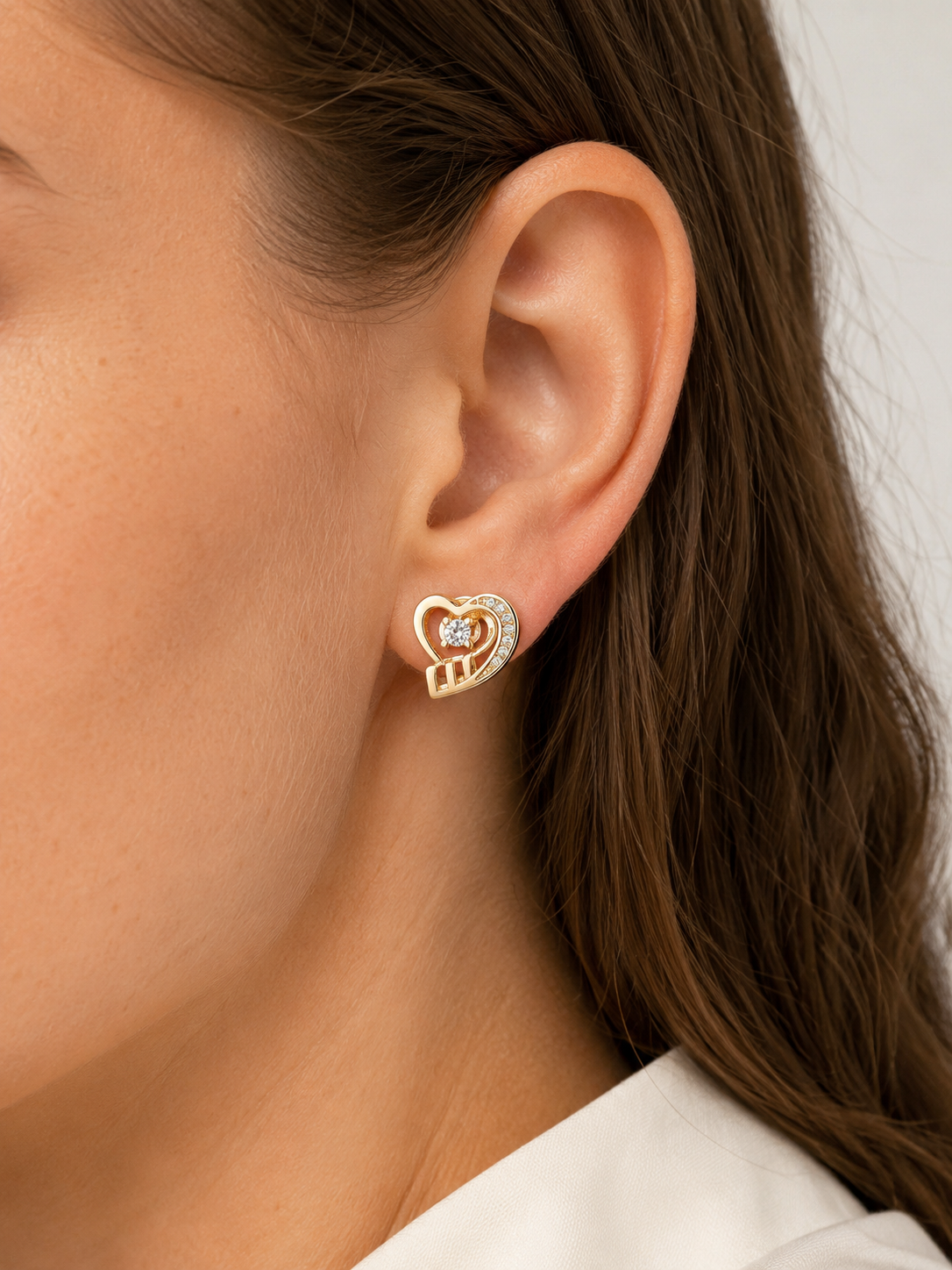 Heart Stud Earrings