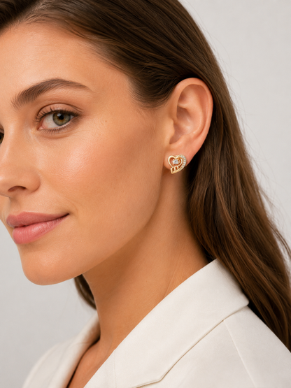 Heart Stud Earrings