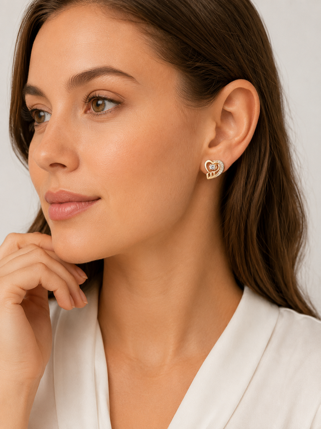 Heart Stud Earrings