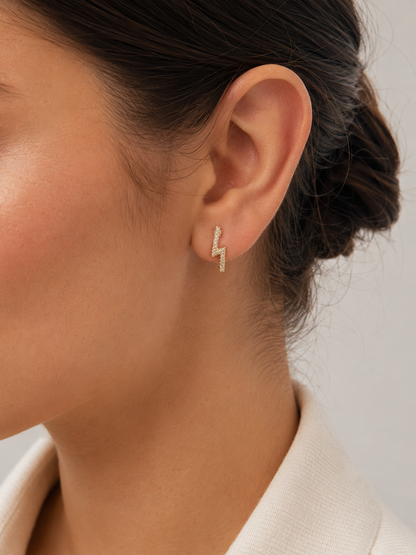 Pavé Lightning Stud Earrings
