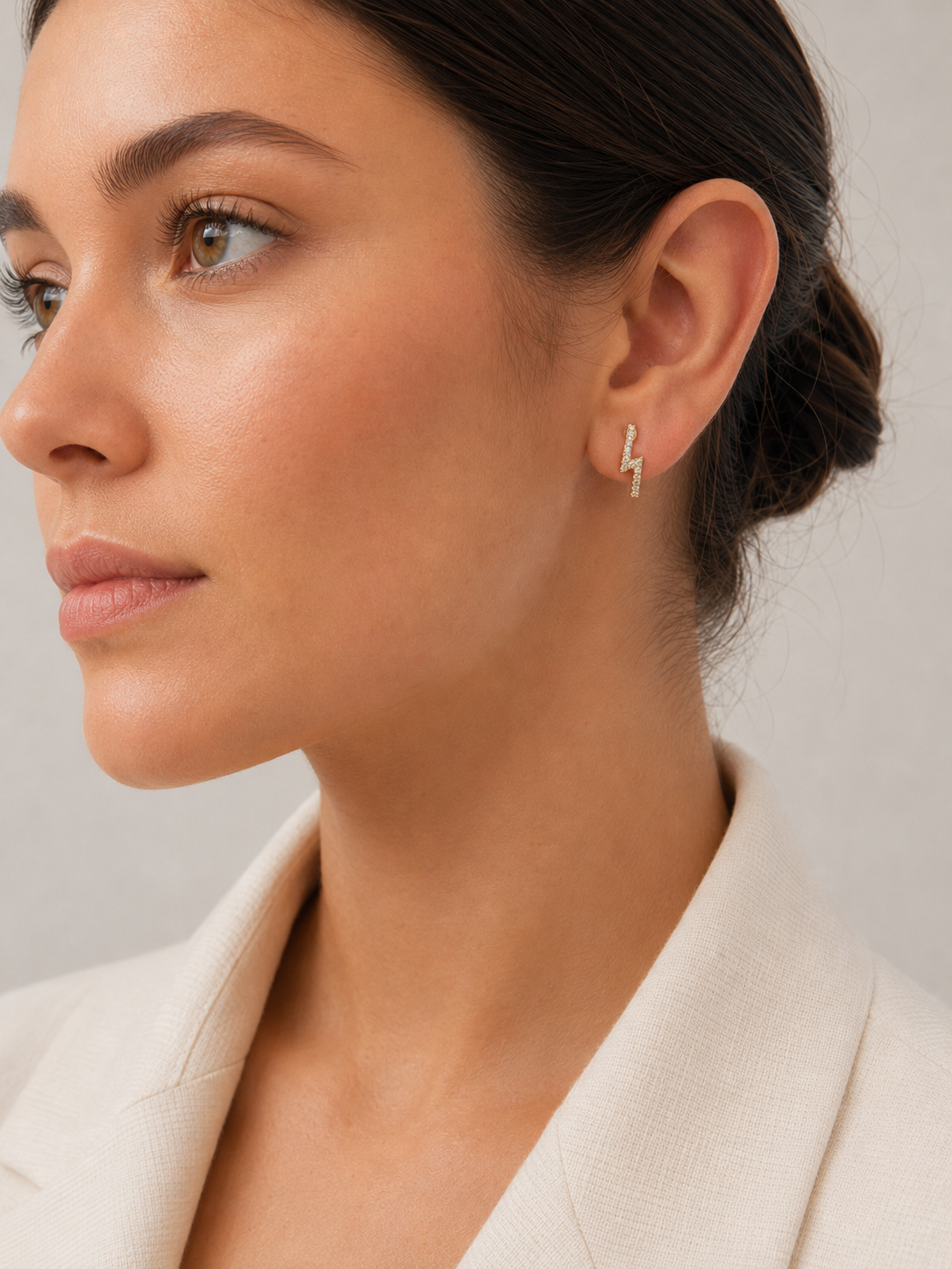Pavé Lightning Stud Earrings